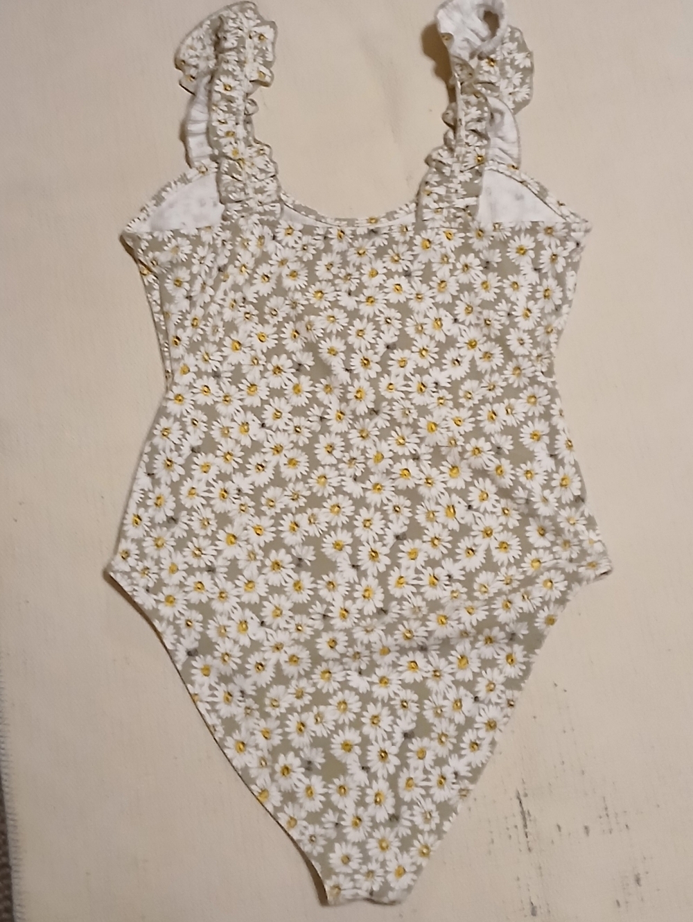 Daisy-Print Ruffle Strap  Bodysuit - Picture 2 of 9